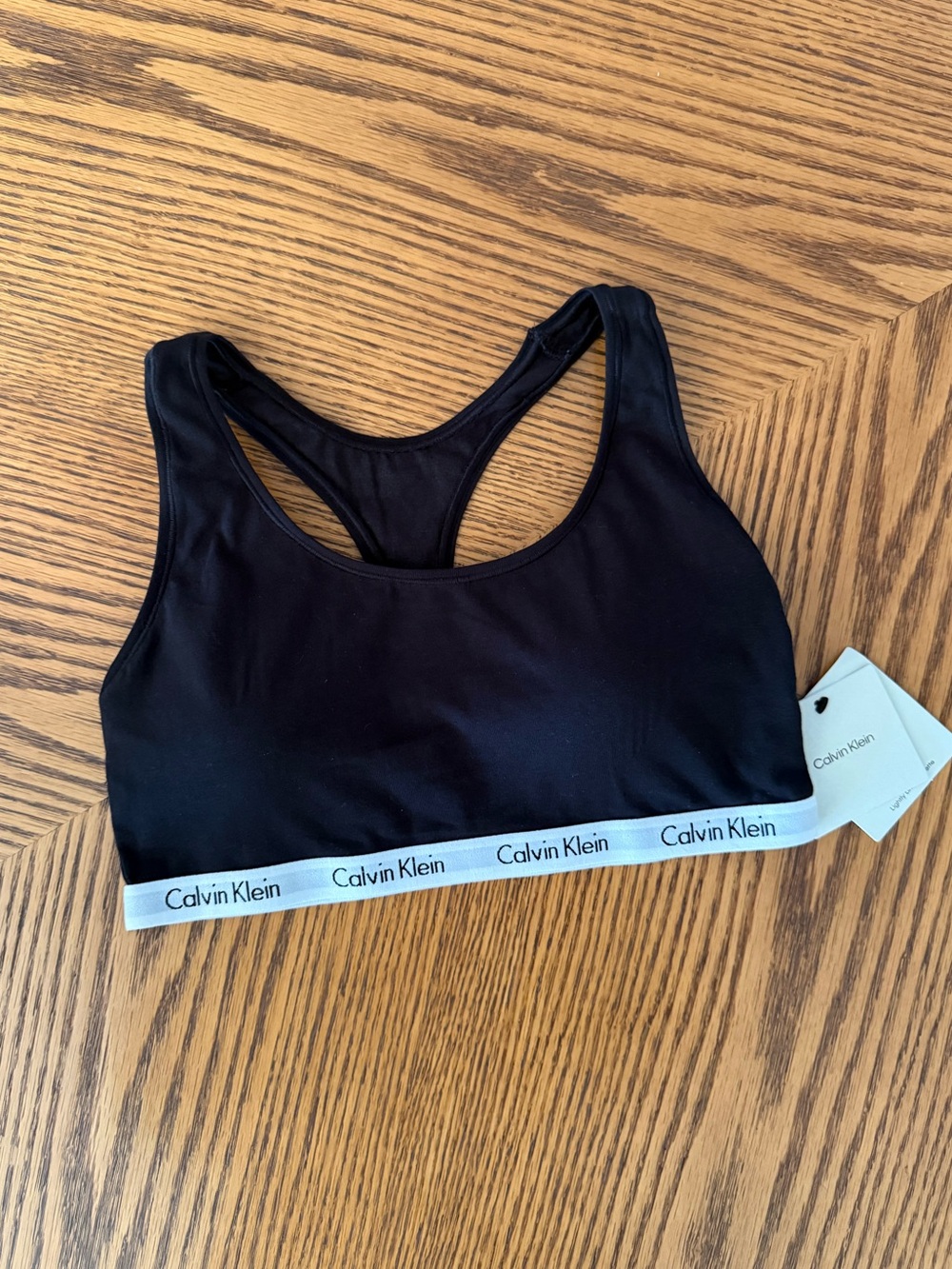 CALVIN KLEIN Cotton Stretch Lightly Lined Bralette - Black